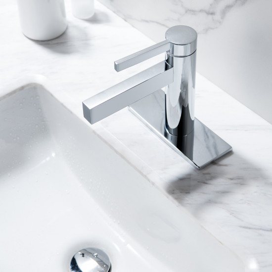 Single Faucet Bathroom Sink Lavatory Faucet with Drain Assembly F50