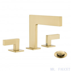MR. FAUCET 2-handle Widespread Bathroom Sink Faucet With Drain Assembly F49