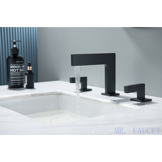 MR. FAUCET 2-handle Widespread Bathroom Sink Faucet With Drain Assembly F49